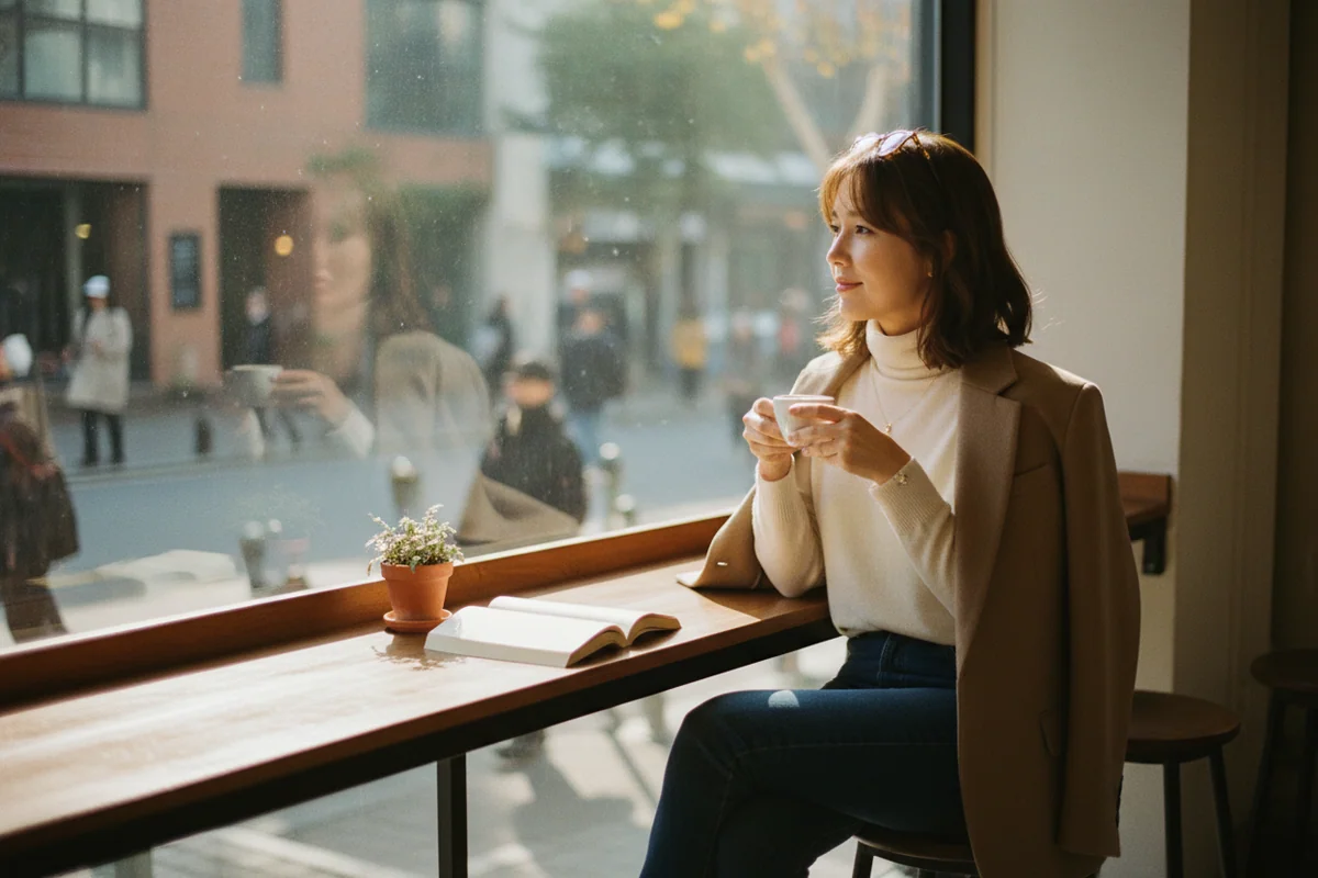 Editorial portrait reflecting the Coffee Meets Bagel dating audience